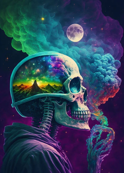 Skull Smoke - Diamond Painting