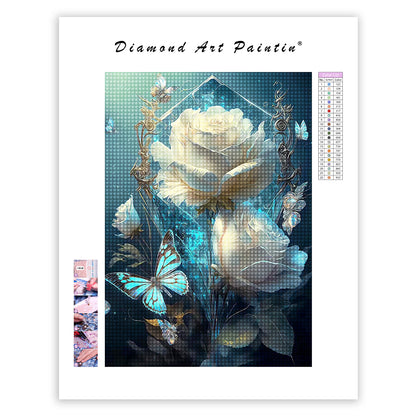 Skelett Blumenmeer - Diamond Painting