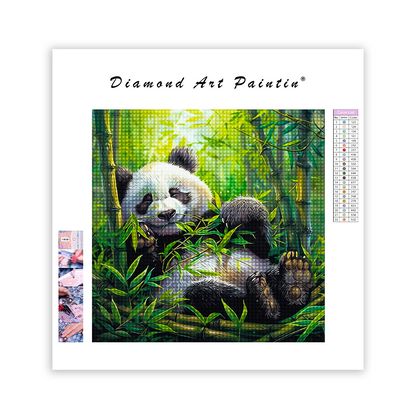 Mignon aquarelle Panda Clipart - Peinture au diamant