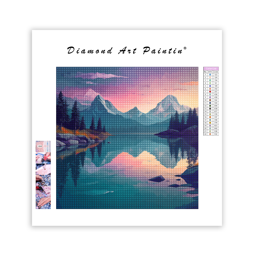 Mountain Lake - Diamond Painting