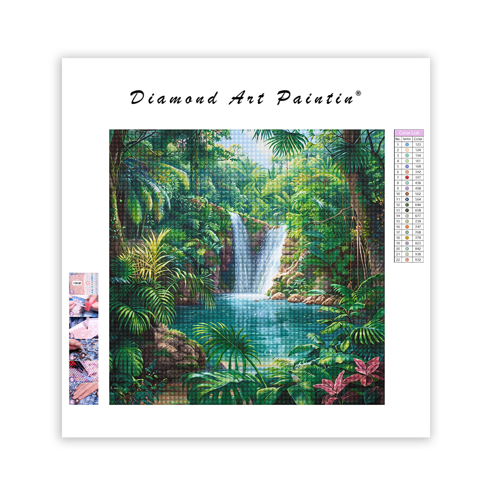 Forêt tropicale humide - Peinture au diamant