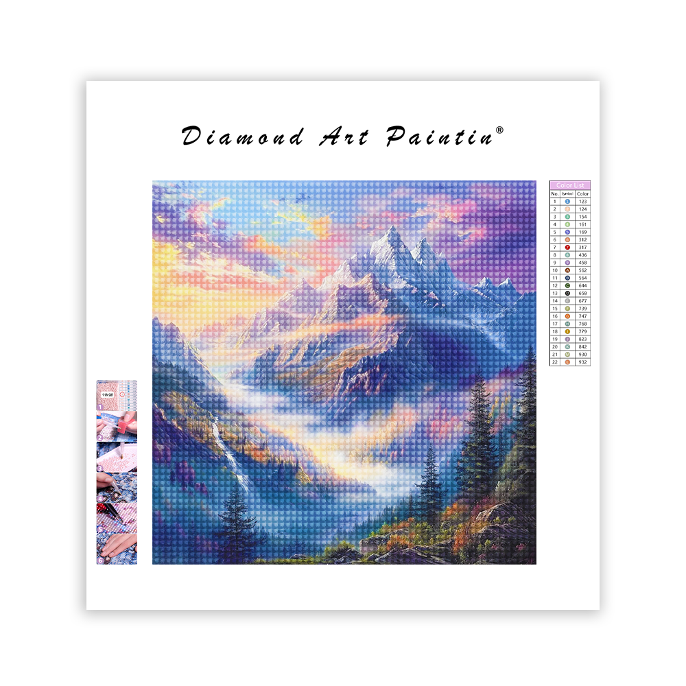 mountain stream - Diamond Painting