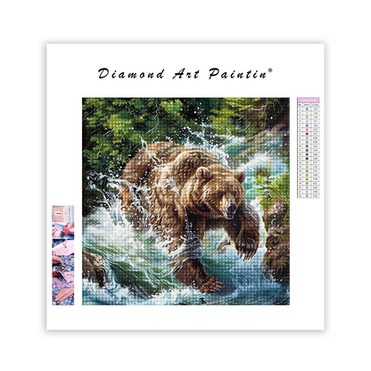 Brown Bear of the Forest River - Diamond Painting