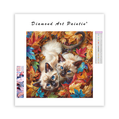 Two lovely cats - Diamond Painting