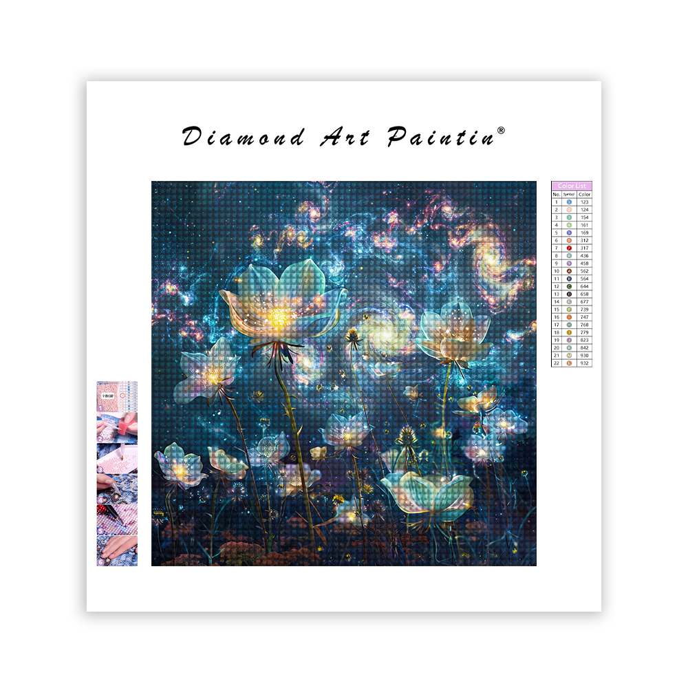 Mysterious Flowers - Diamond Painting