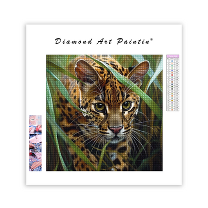 Gefleckte Wildkatze auf Wanderschaft - Diamond Painting
