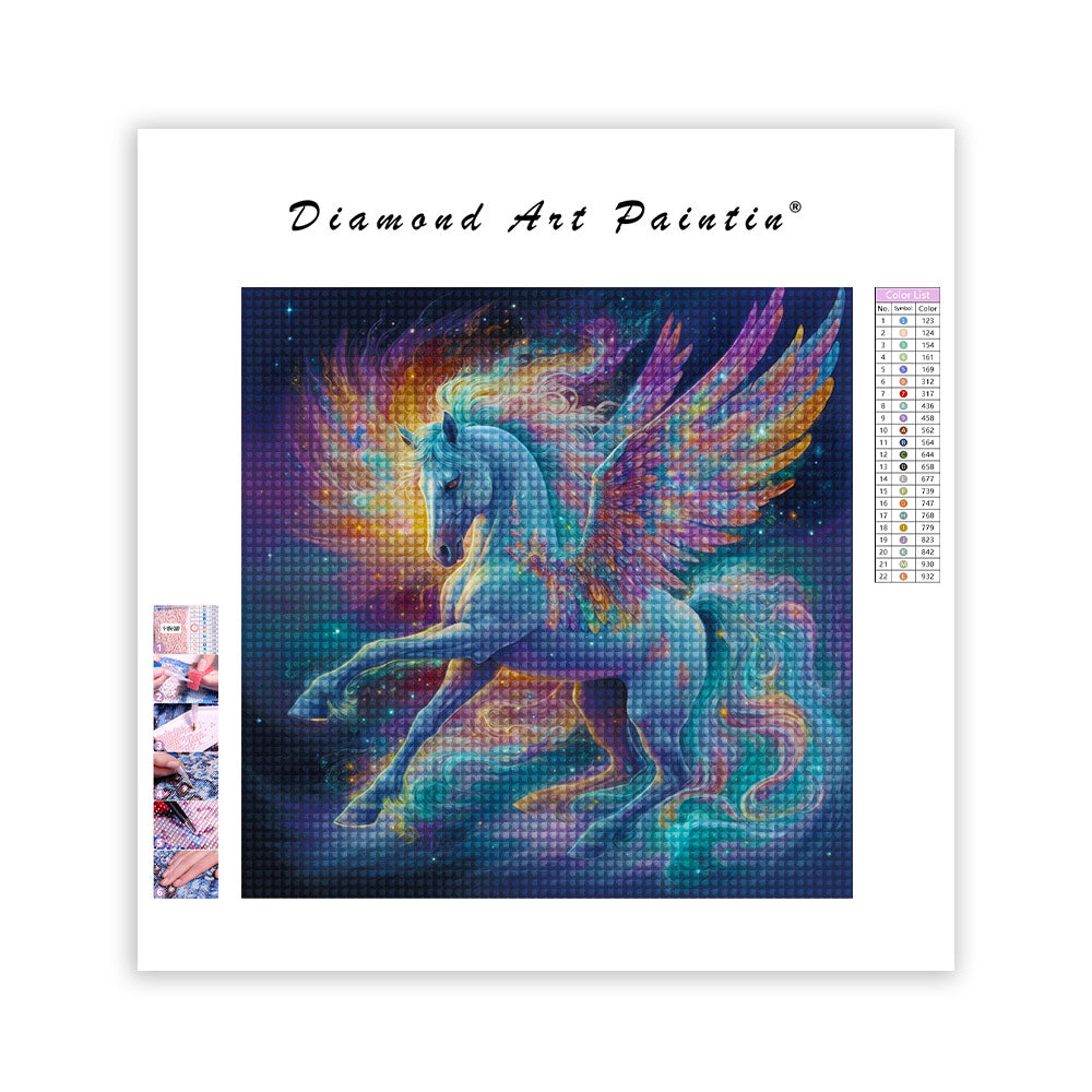 Pegasus With Glowing - Diamond Painting