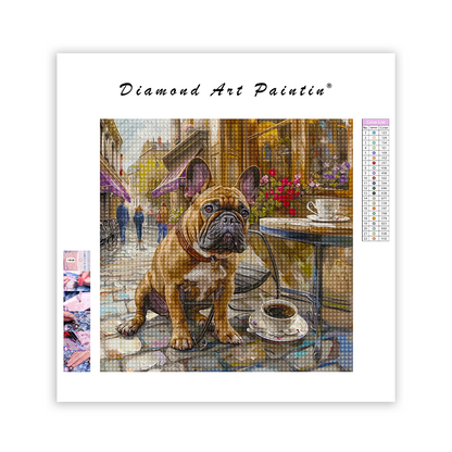 Französische Bulldogge - Diamantmalerei