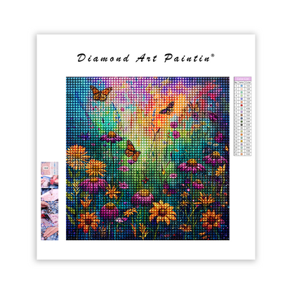 Butterfly Garden In Bloom Painte - Diamond Painting