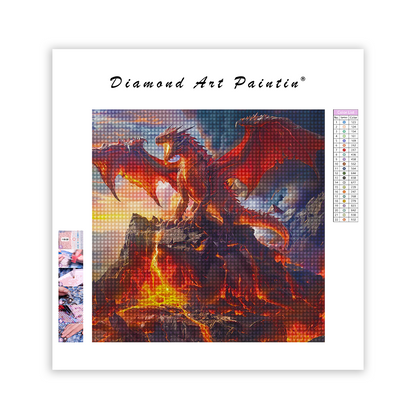 Dragon Rouge Adulte - Peinture Diamant