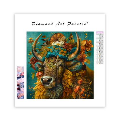 Bull head decorative - Diamond Painting
