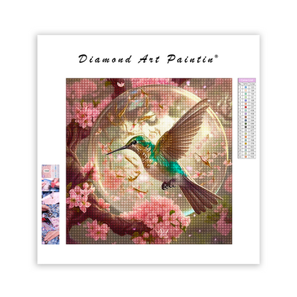 Fantasie-Kolibri - Diamantmalerei