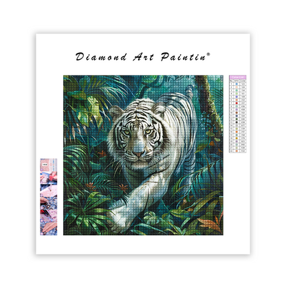 Exotic White Tiger - Diamond Painting