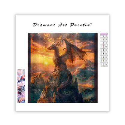Majestueux Dragon Volant - Peinture Diamant