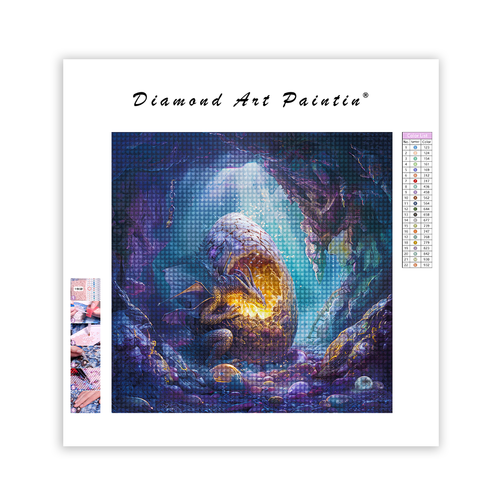 Dragon et son bel œuf - Diamond Painting