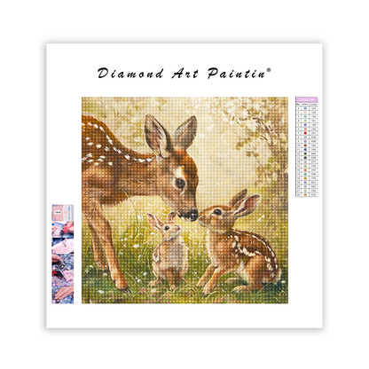 Deer And Bunny - Diamond Painting