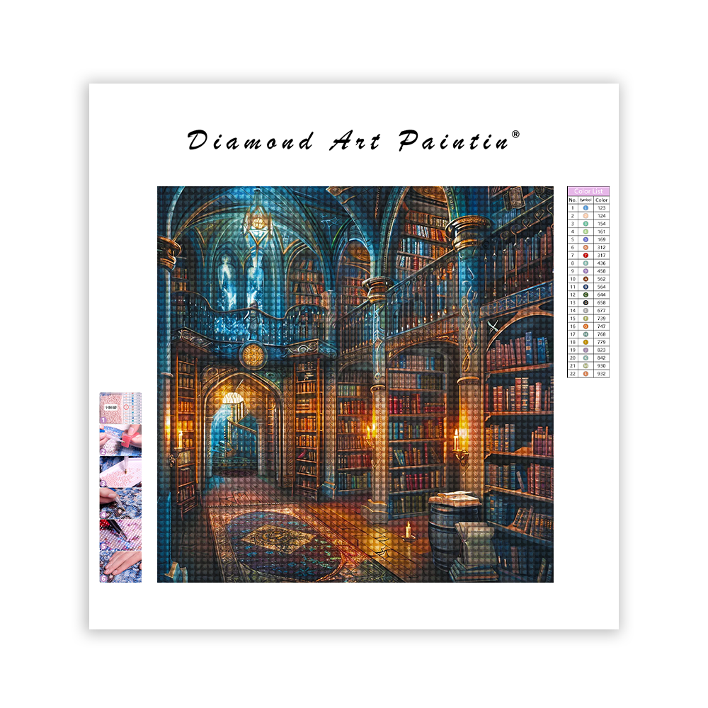 Fantasy Library - Diamond Painting