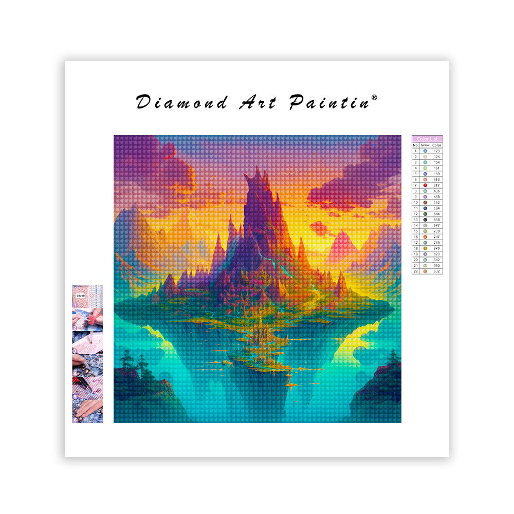 Floating Mountains - Diamond Painting