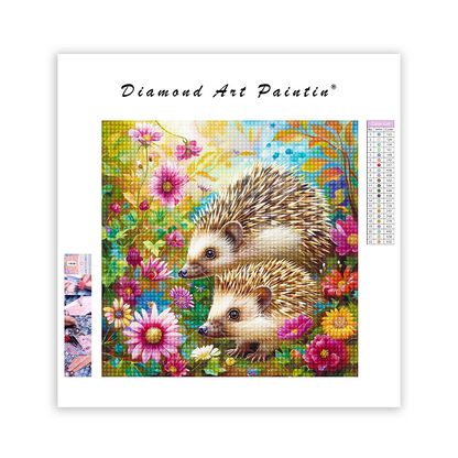 Late for Bed Hedgehog - Diamond Painting