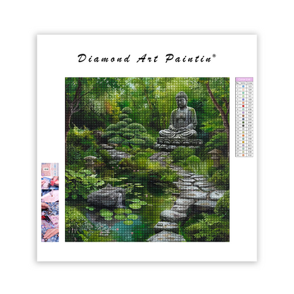 Poster mit Budha-Statue - Diamond Painting