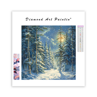 A Winter Fairyland Forest - Diamond Painting