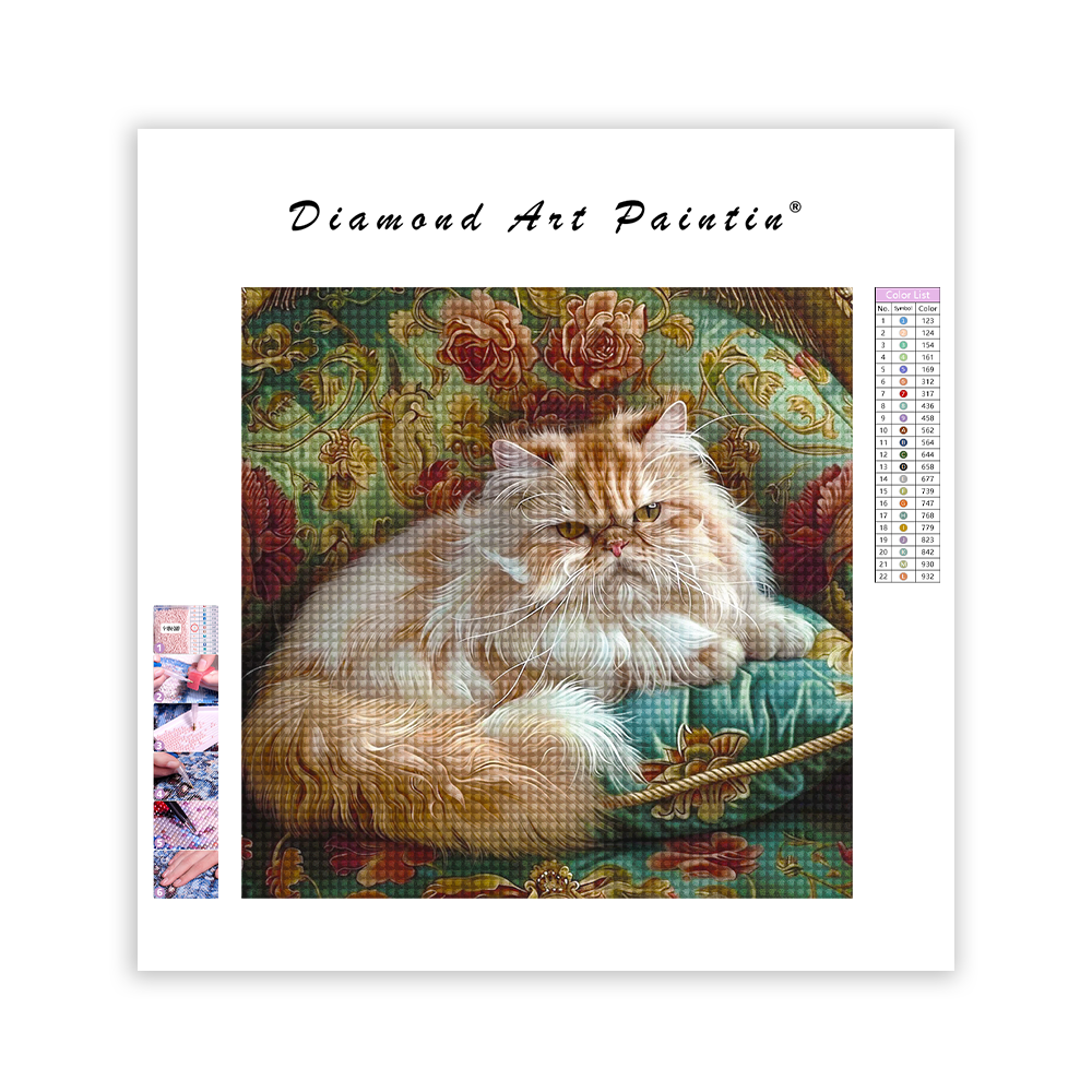 Fluffy Persian cat - Diamond Painting