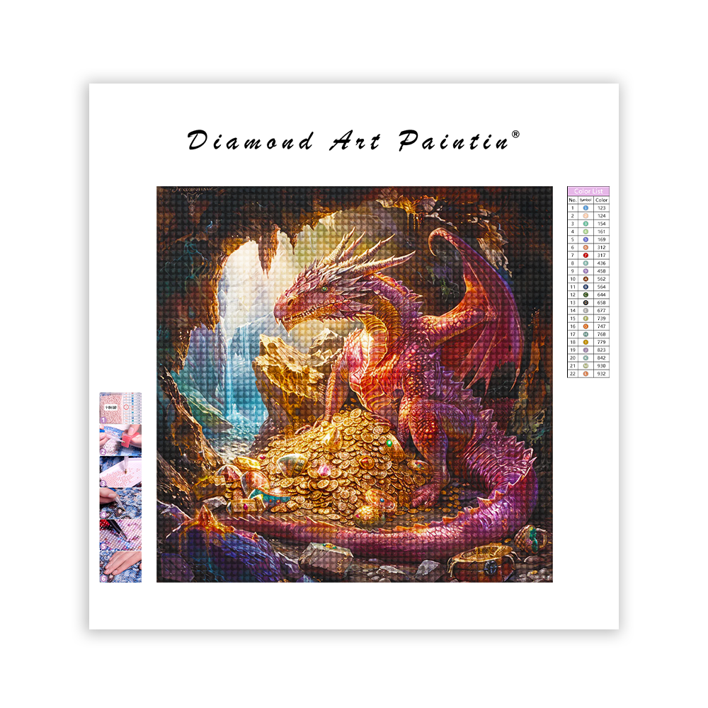 Trésor de dragon - Peinture au diamant