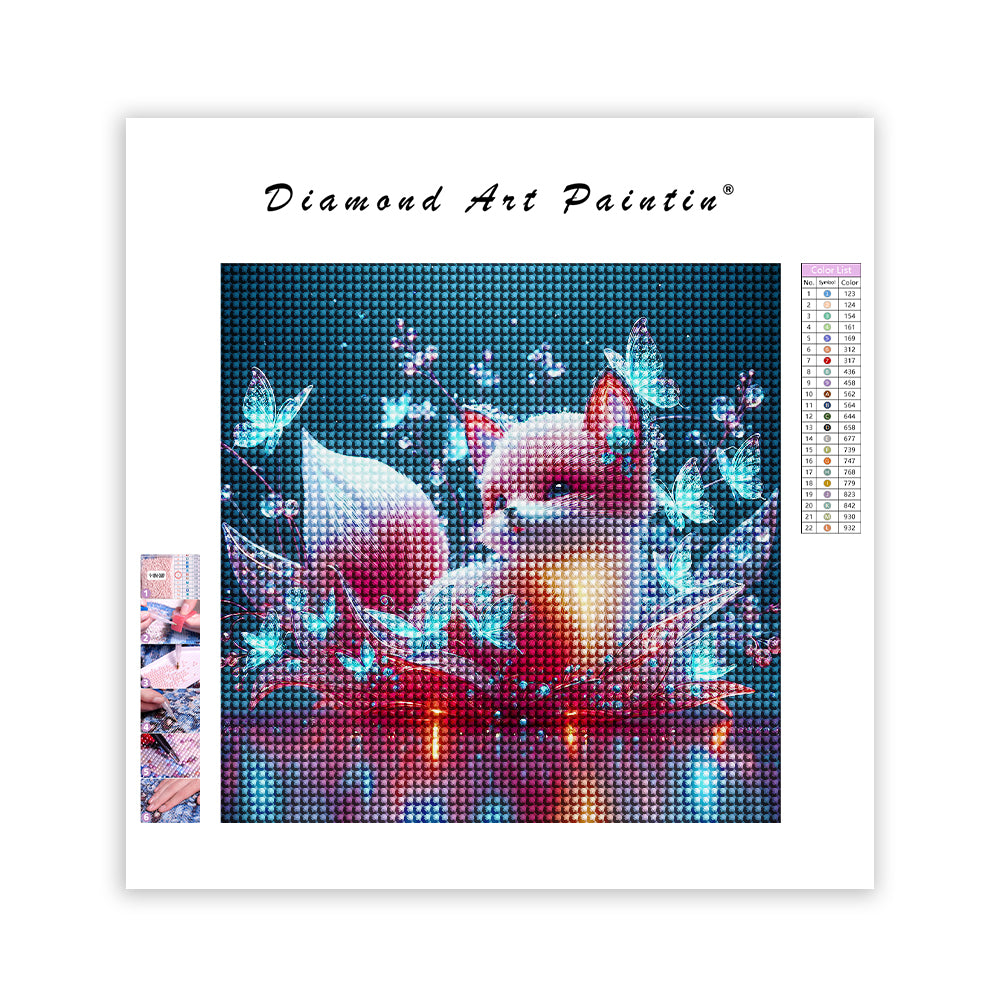 Fuchs im Glas digital - Diamond Painting