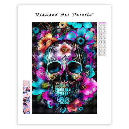 Skull Flower - Diamond Painting