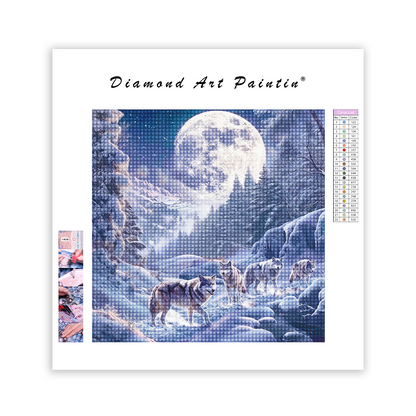 Wolf Pack Wolves - Diamond Painting
