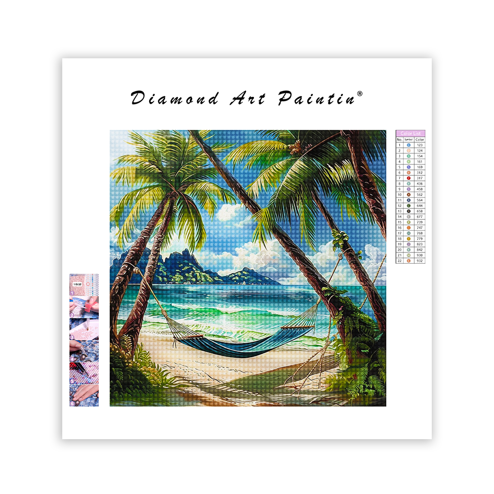 Hamac de plage relaxant - Peinture au diamant