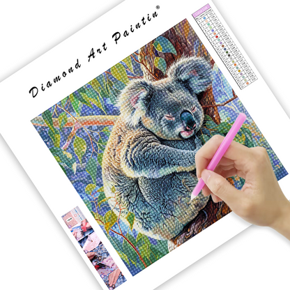 Sweet dreams with a koala - Diamond Painting