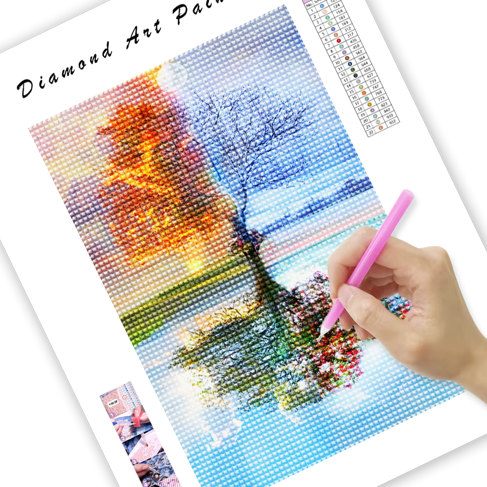 Tree of Four Seasons Paint with Diamonds – Art Providore