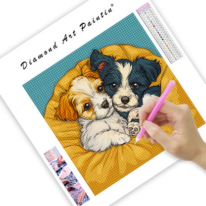 Cartoon dog - Diamond Painting