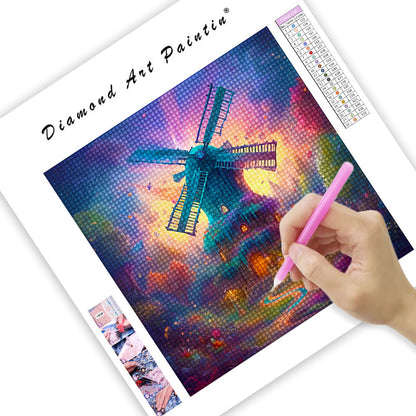 Mystical Windmill - Diamond Painting