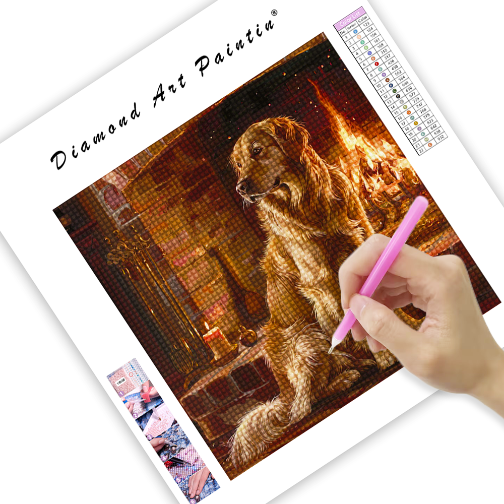 Golden Retriever Dog - Diamond Painting