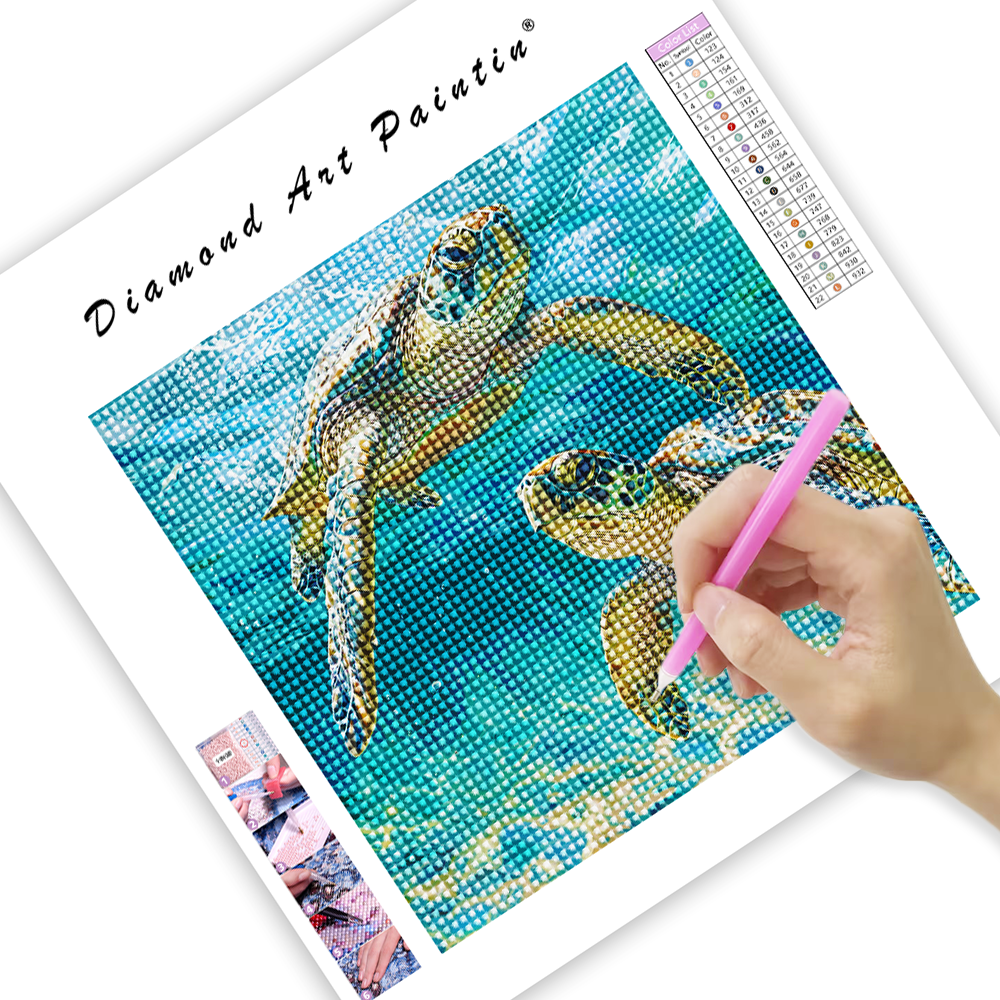 Blue Sea Turtle - Diamond Painting