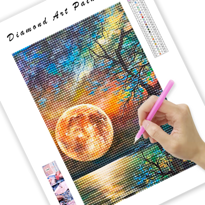 Moon Tree - Diamond Painting
