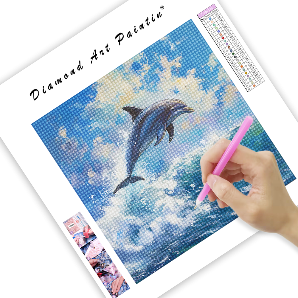 Dolphin Bright Water - Diamond Painting