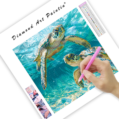 Blue Sea Turtle - Diamond Painting