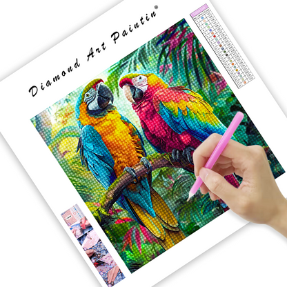 Papagei Vogel - Diamantmalerei