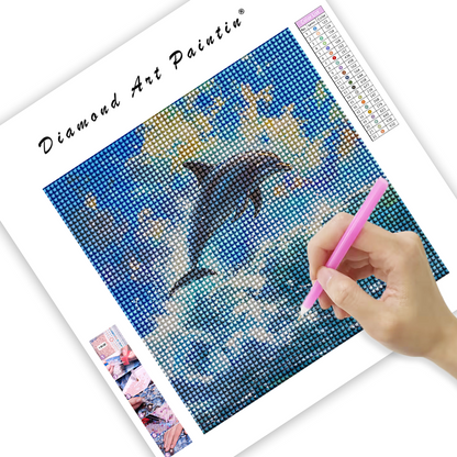 Dolphin Bright Water - Diamond Painting