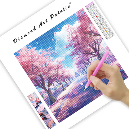 Cherry Blossom Forest - Diamond Painting