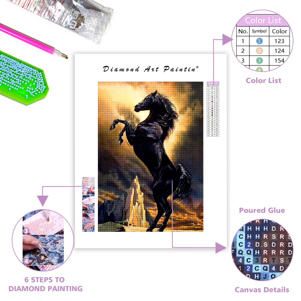 Rowe Horse - Diamantmalerei