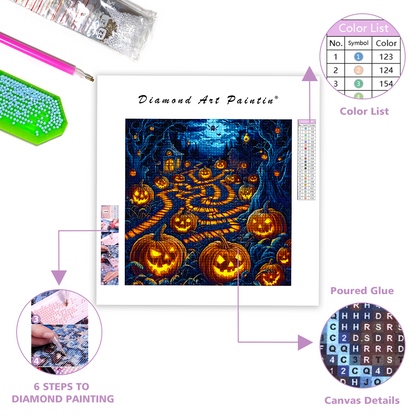 Pumpkin Lantern Maze - Diamond Painting