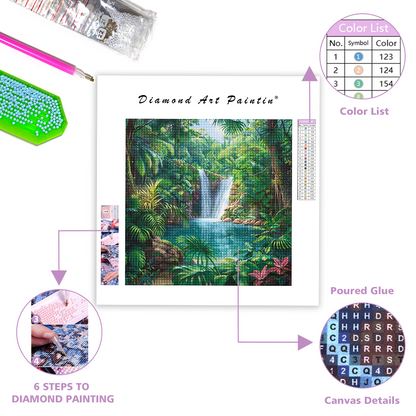 Tropical rainforest - Diamond Painting
