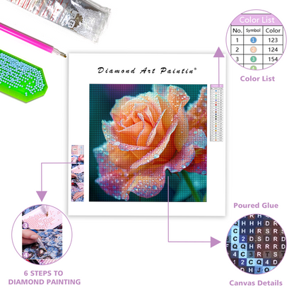 Pink Roses - Diamond Painting