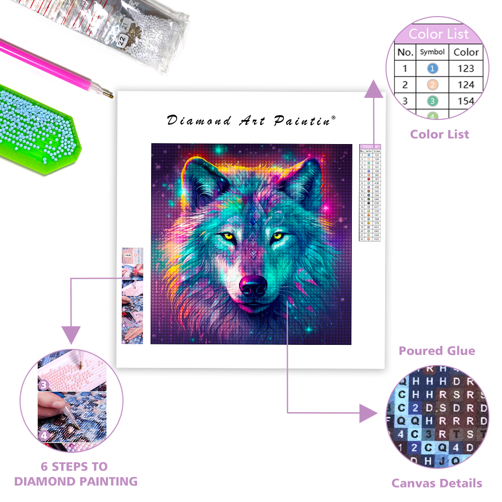 Magical Wolf - Diamond Painting