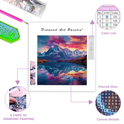 Reflected Mountain - Diamond Painting