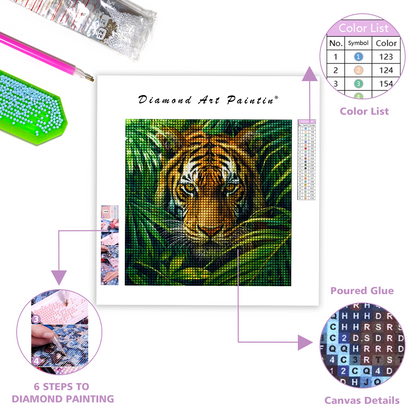 Majestic Tiger in its Natural - Diamond Painting
